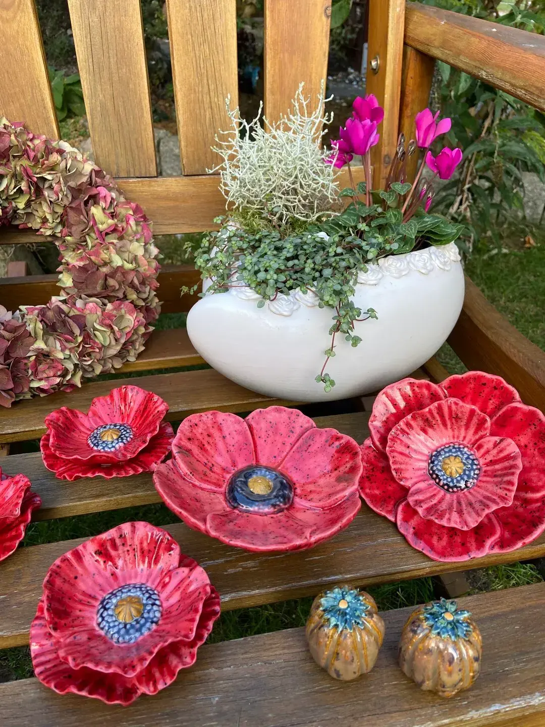 Große Mohnblüte / Gartenstecker – Bild 1