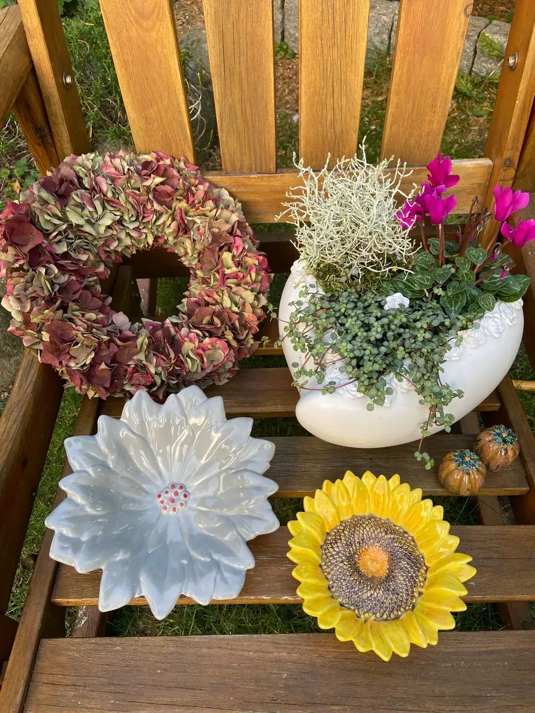 Sonnenblumen-Blüte / Gartenstecker – Bild 1