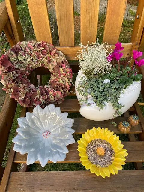 Sonnenblumen-Blüte / Gartenstecker – Bild 1